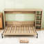 Lit escamotable en bois peu encombrant avec tablettes de rangement latérales-478825409-478825413