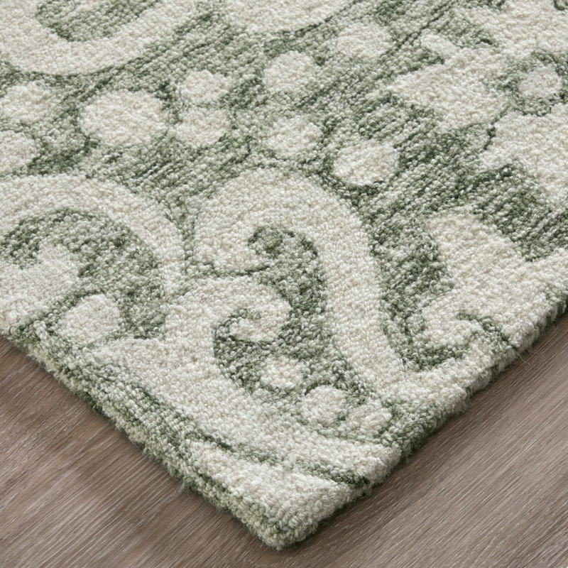 Belfort Traditional Floral & Botanical Ivory Area Rug, Rectangle 10' x 14'