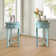 1-Drawer Farmhouse Solid Wood End Table With Open Shelf