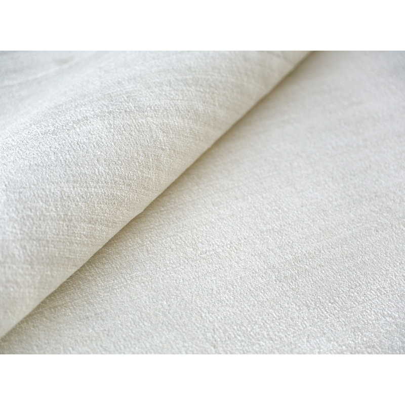 Martelli Modern Handmade Silky Nylon, White Area Rug, Rectangle 4' x 6'