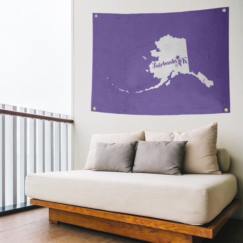 Tapisserie murale alaska fairbanks, H 50 po x l 59 po, Mauve