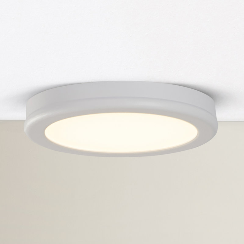 Geos 1 - Light Flush Mount, White, 3000K, 0.88" H x 10" W x 10" D