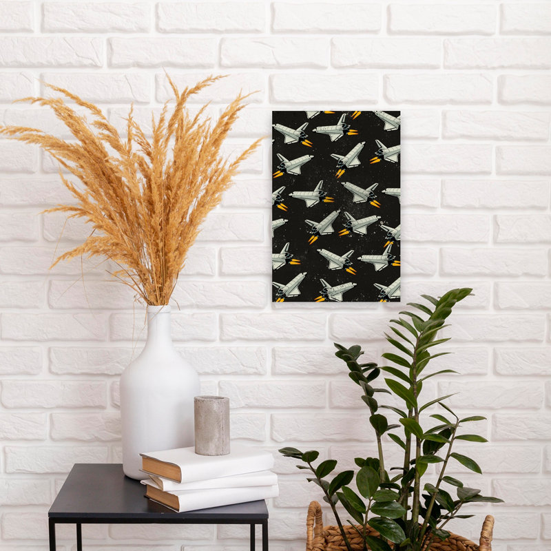 Cosmic Space Shuttles Abstract Contemporary Landscape Nature, art mural