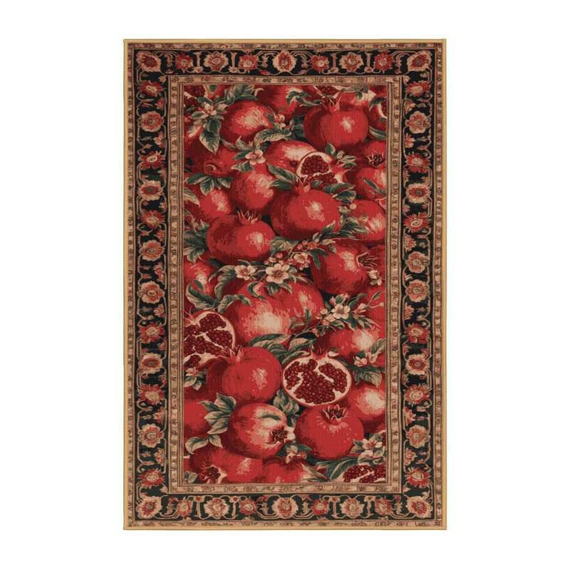 Tapis brun lavable à la machine, Rectangle de 5 pi x 8 pi