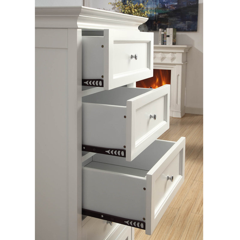 Commode 7 tiroirs pour la lingerie Arsenie, Blanc