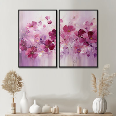 Fuschia Country Charm F; Pillers II - Art mural rose