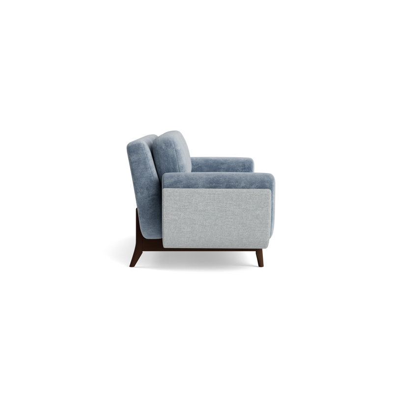 Regatta 100 Sofa, Vintage Chenille-Smoky Blue/Textured Slub-Sky Blue, Sienna