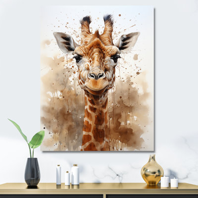 Girafe en sable brun - imprimé