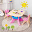 Monhegan Kids 3 Piece Square Play Or Activity Table and Chair Set