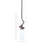Suspension Sadea Stem Mini présentée en fini granit foncé avec verre opale blanc de 12,7 cm de largeur x 24,8 cm de hauteur-89376495-89376480