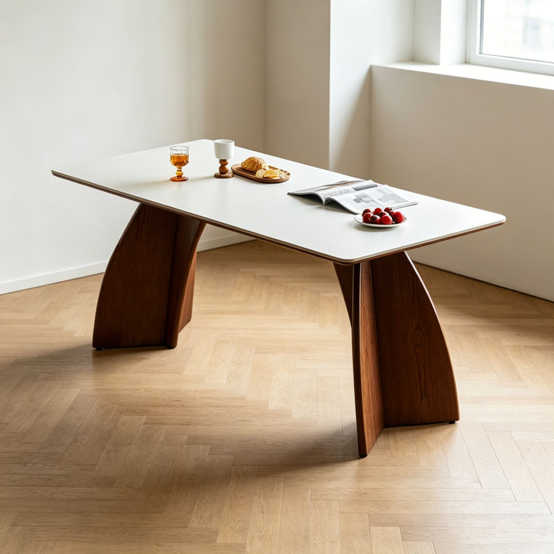 Table de salle à manger Mid-Century, H 29,5 po x L 55,1 po x l 31,5 po