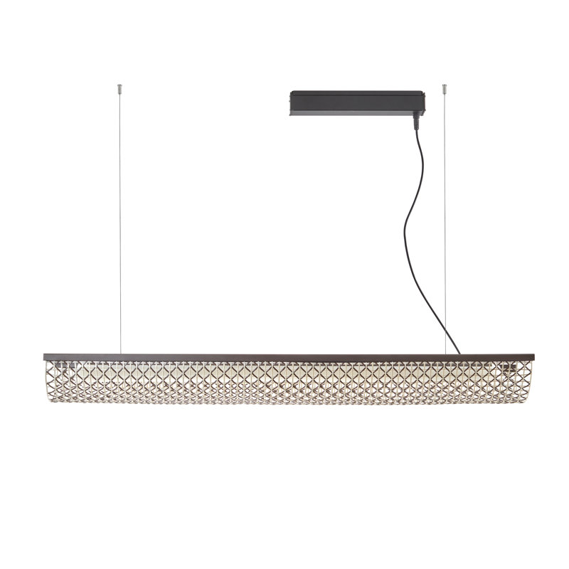 Nans Balis - Luminaire suspendu linéaire d'extérieur à DEL S / 140 à intensité variable Triac - Cadre brun graphite, Brun