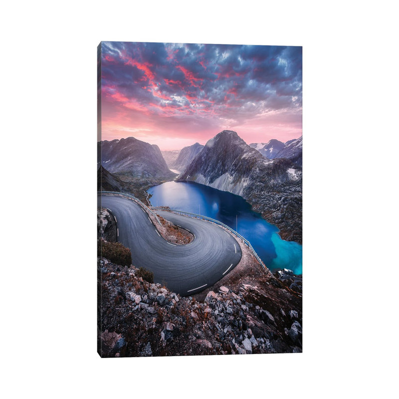 Mountain Road by Lauri Lohi - Wrapped Canvas Print, 20.32 cm H x 30.48 cm W