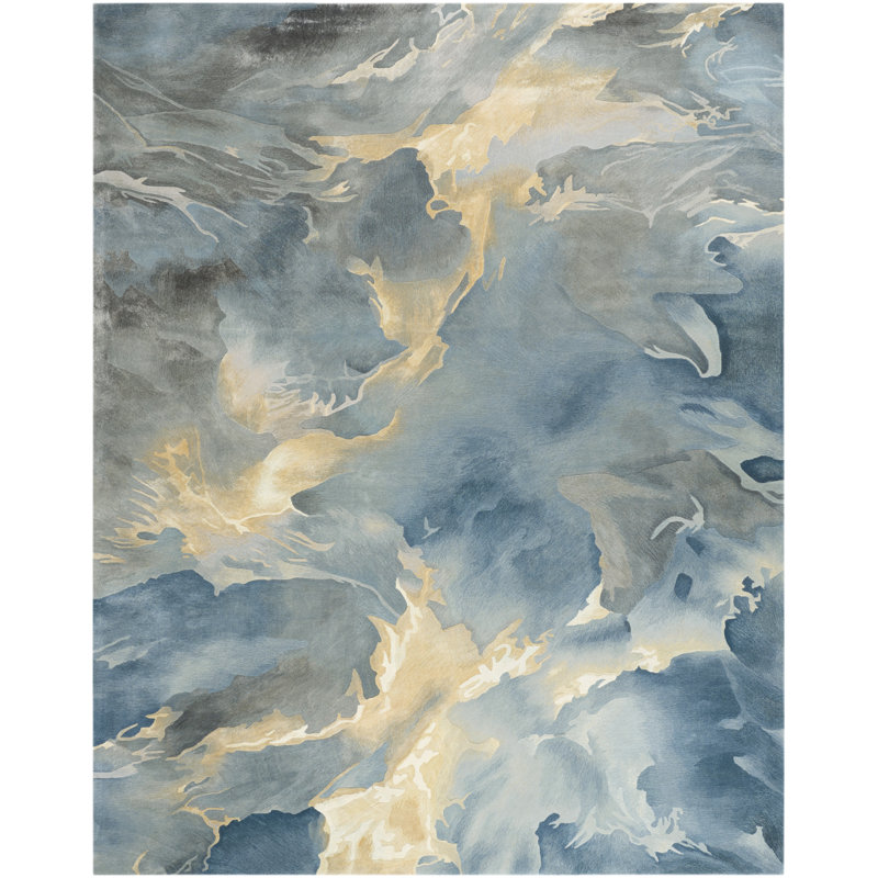 Tapis d'intérieur bleu Prismatic, Rectangle 8 pi 6 po x 11 pi 6 po