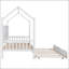 Lit simple en bois avec lit gigogne-155476562