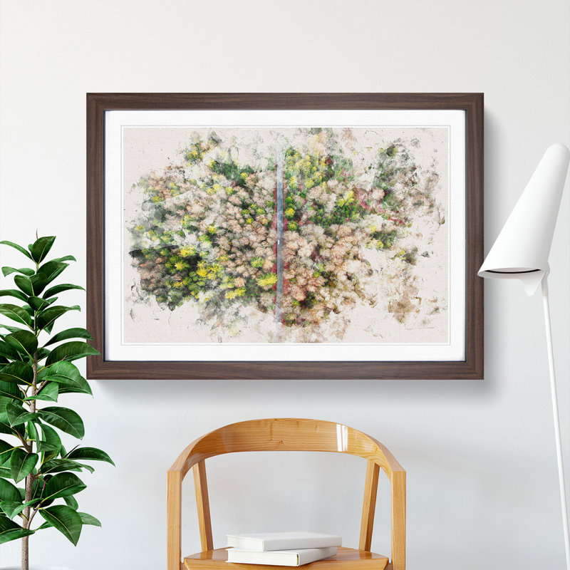 Separating the Forest - Picture Frame Painting Print, Walnut Framed, 62cm H x 87cm W x 2cm D
