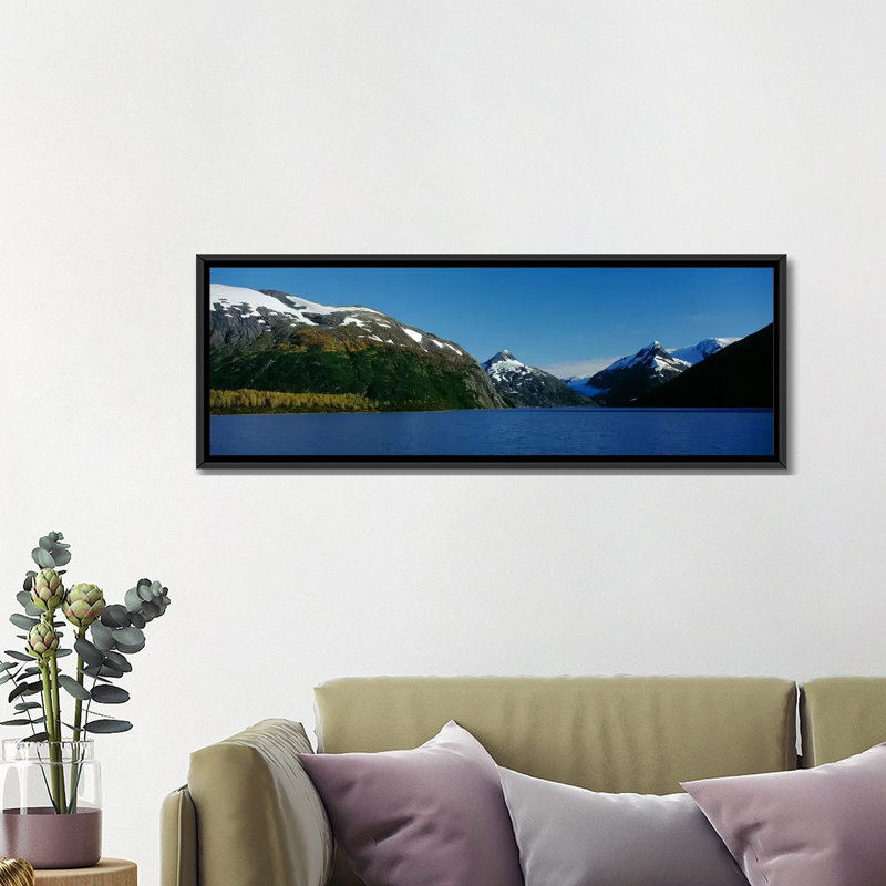 « chugach national forest ancrage, alaska », reproduction de photo sur toile, H 12 po x l 36 po x P 1,5 po, Cadre noir