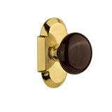 Cottage Plate with Brown Porcelain Door Knob