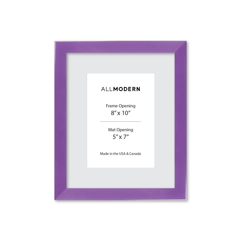 Cadre photo en bois massif Willin, Mauve prune, L 9,75 po x H 11,75 po