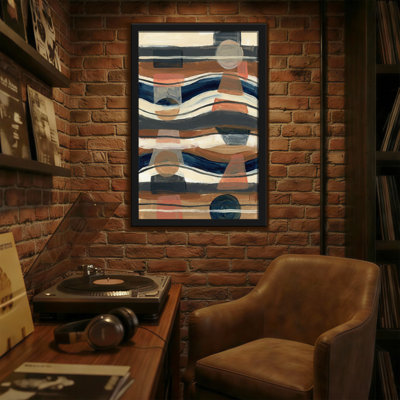 Abstract Abstract Waves And Geometric Shapes Pattern