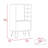 Manhattan L Bar Cabinet, Eight Built-In Wine Rack, Single Door-1893663793