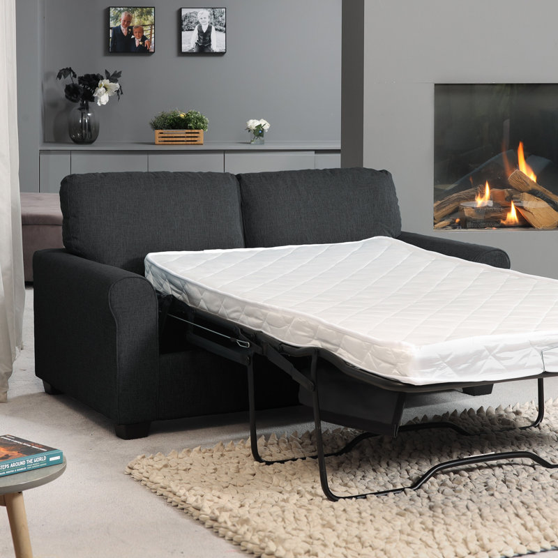 Alaziah 2 Seater Sofa Bed, Black