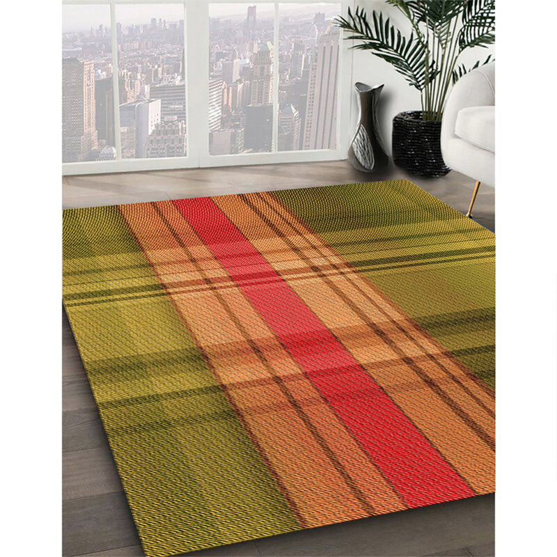 Tapis 100% à motif lavable à la machine 2989 15, Carré 4 pi