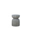 Ensemble de table basse et de table d'appoint 13 "modernes et imperméables pour l'intérieur et l'extérieur, conception durable en ciment MgO, convenant à la terrasse, au jardin, à la cour et au salon, gris, 2 pièces