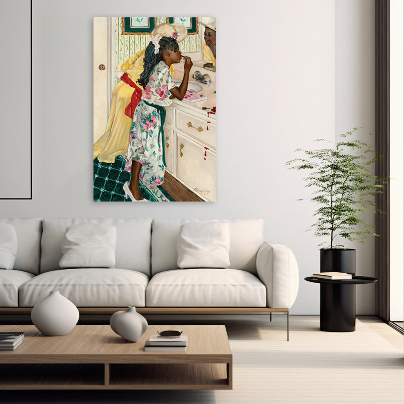 «Mess O’ Trouble», art figuratif africain multicentrique pour enfants, H 60 po x l 40 po