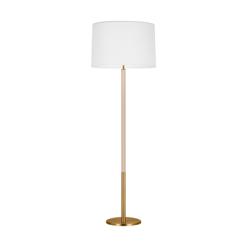 Lampe sur pied 62 po Emilia, Laiton bruni avec rosé