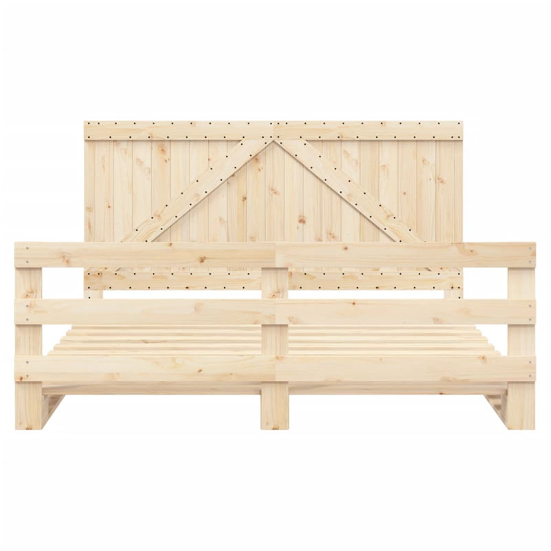 Houchins Solid Wood Bed, DE Size - 200 x 200 cm