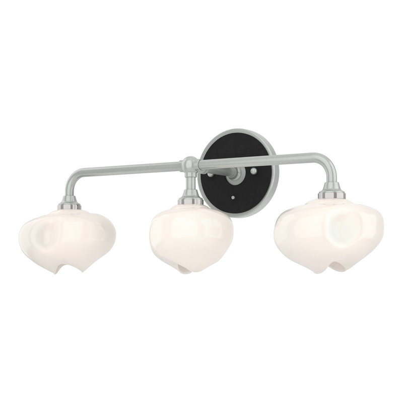 Éclairage pour meuble-lavabo à intensité variable 3 lumières Ume, Platine rétro, Noir