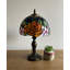 Mini-lampe de table Markar Tiffany rouge orange bleu vitrail fleurs roses ampoule DEL incluse l 8 po x P 8 po x H 15 pi