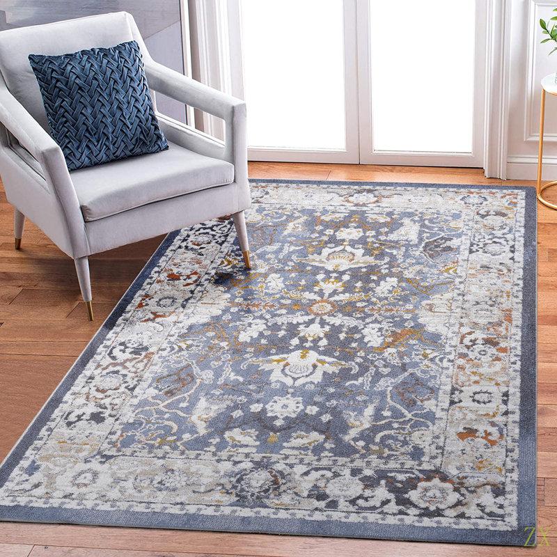 5X7 Traditional Area Rug Stain Resistant, Non-Shedding, Friendly For Living Room, Bedroom, Dining Room And High-Traffic Areas