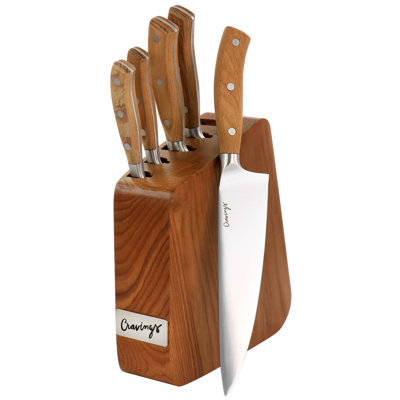 Cravings By Chrissy Teigen 6 Piece Stainless Steel Knife Block Set