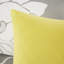 Édredon très grand, coton taupe à imprimé gris / jaune avec 3 coussins décoratifs très grand, l 16 po x l 16 po