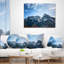 Coussin lombaire à imprimé paysage de montagnes d'hiver