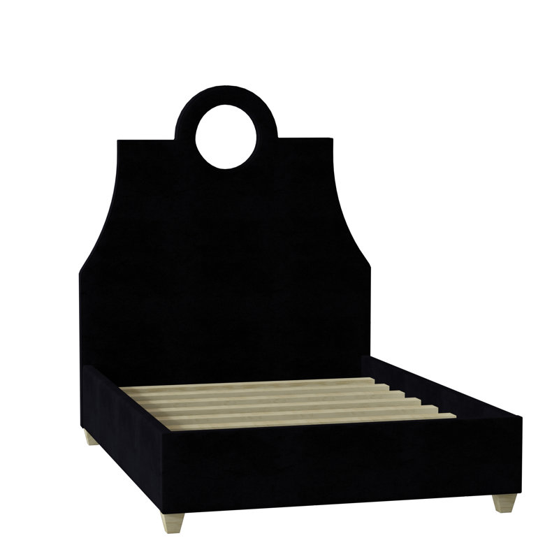 Tess Upholstered Bed, Full, Sachi Ricepaper, Espresso