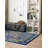 Oval Oriental Navy/Blue/Yellow Area Rug-1051856293