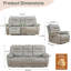 Ensemble de canapé inclinable 3 pièces Royace-996732089