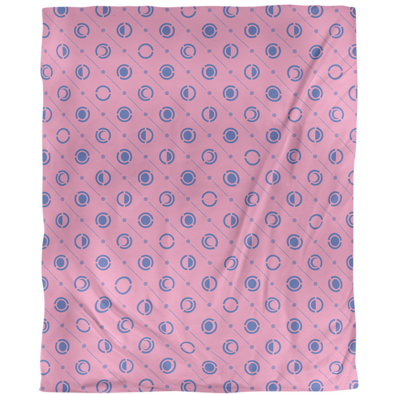 Housse de couette simple Moon phases, Housse de couette simple TG, Rose/bleu marine, Polyester brossé