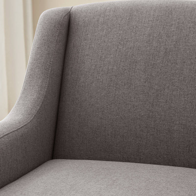  Chaise d'appoint rembourrée Halcott, Gris foncé