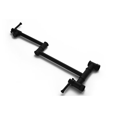 Matte Black Pot Filler, Wall Mounted Brass Faucet With Smooth Operation And Fingerprint Resistance Finish Arm For Easy Filling Cleaning