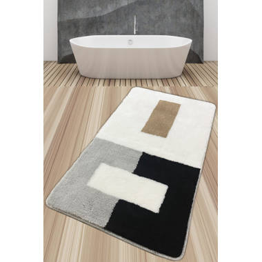 Boho Bathroom Rugs Runner Non-Slip Moon Phases Microfiber Bohemian Bath  Mats Washable Carpet for Tub, Shower, Bedroom, Beige, 20x50