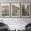 "Vintage Views of Venice I", ensemble de 3 pièces encadrées sur toile-97913614-97913619
