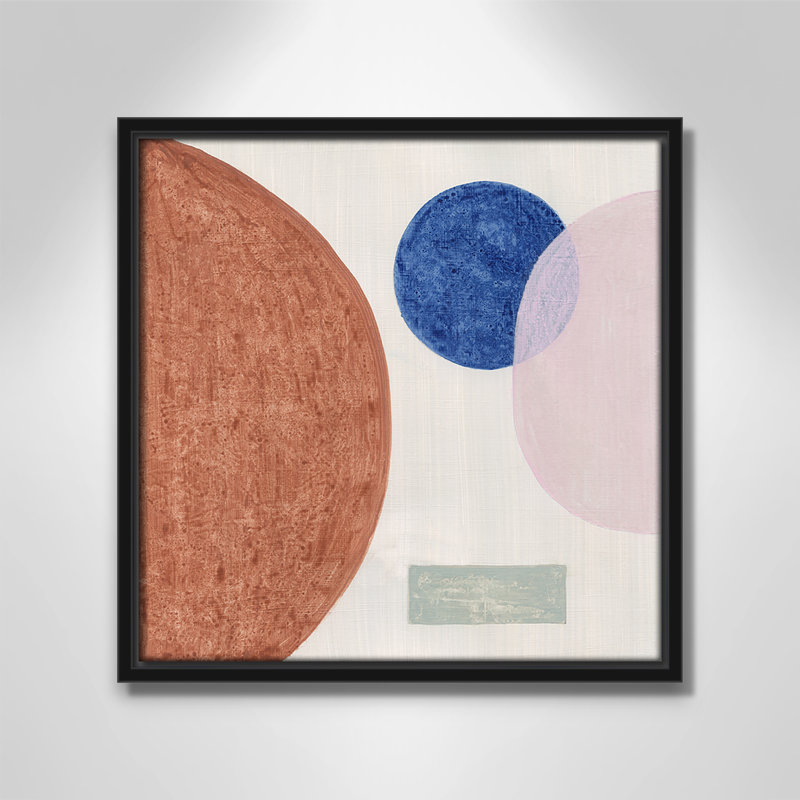 Candiace «Earthly Orbs I» par Tava, reproduction d'art sur toile, H 13,5 po x l 13,5 po x P 2 po, Noir