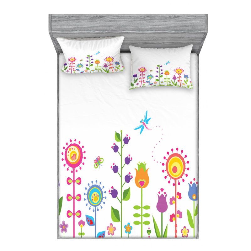 Microfiber Sheet Set, Queen Sheet Set with Fitted Sheet