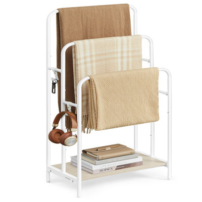 VASAGLE Standing Towel Racks, White