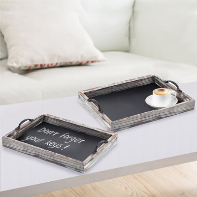 Nesting Decorative 2 Piece Vanity Tray Set