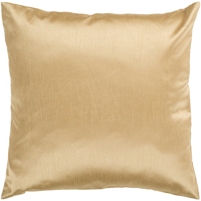 Coussin décoratif , H 22 po x l 22 po x P 5 po, Brun clair, Duvet